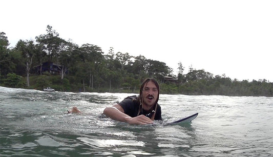 Dylan Graves working on his sun tan in panama