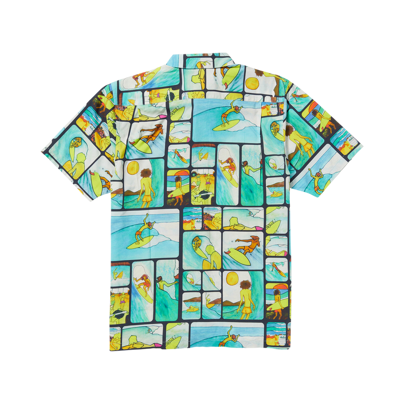 Ads Woven Short Sleeve Shirt - Multi - Captain Fin Co.