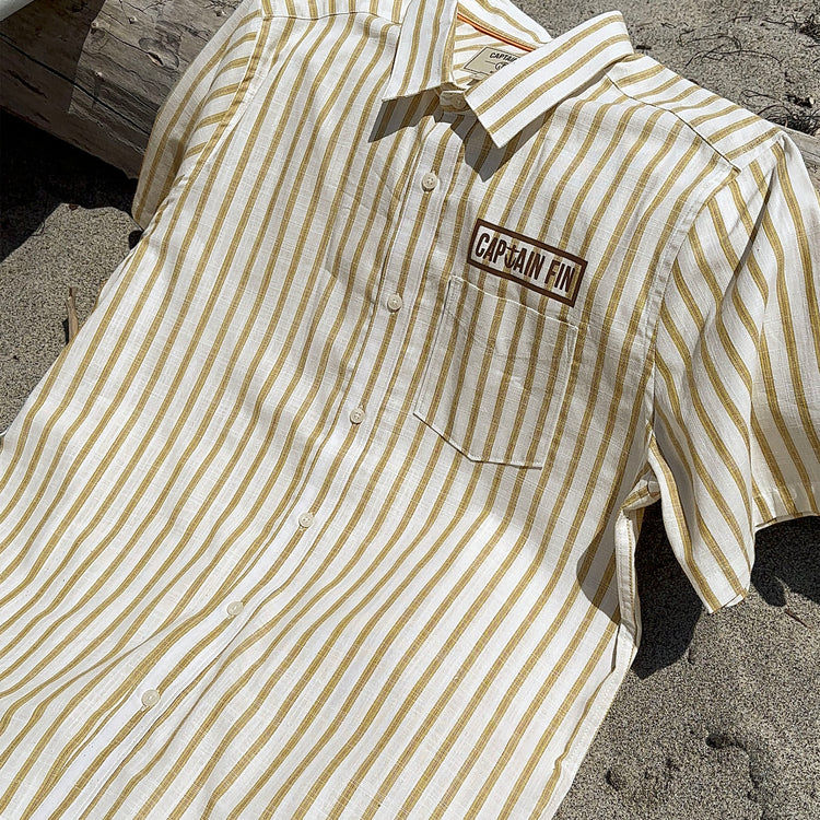Bait Barge Short Sleeve Shirt - Mineral Yellow - Captain Fin Co.