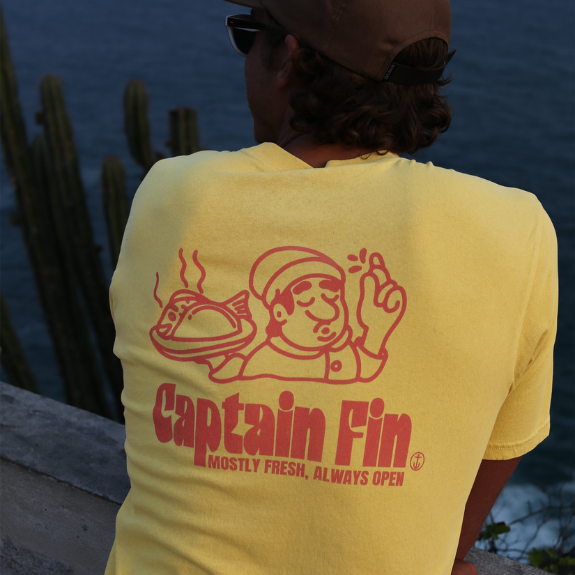 Mostly Fresh Short Sleeve Tee - Mineral Yellow - Captain Fin Co.