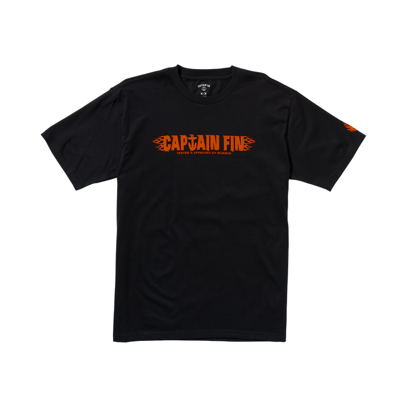 Fin Flame Short Sleeve Tee - Black - Captain Fin Co.