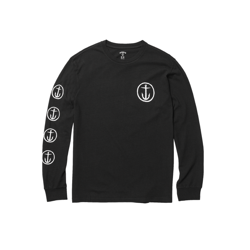 Og Logo Ls - BLACK - Captain Fin Co.