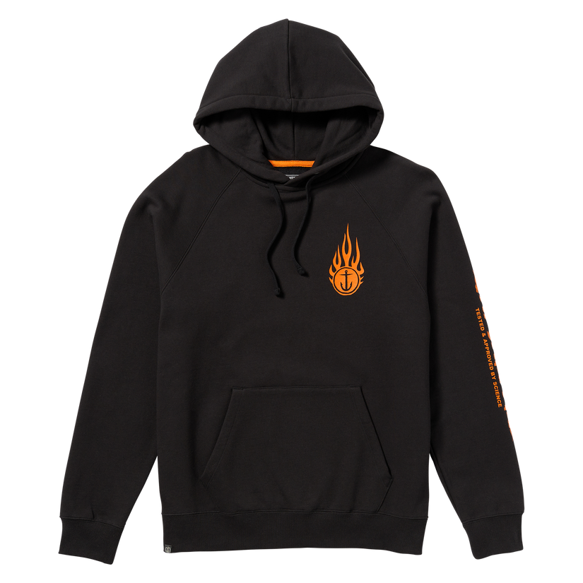 Fin Flame Pullover Hoodie - Black - Captain Fin Co.