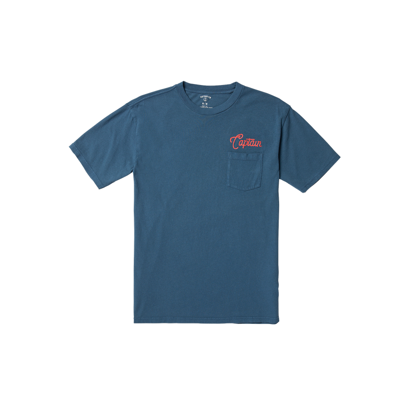 Chain Pocket Short Sleeve Tee - Dark Navy - Captain Fin Co.