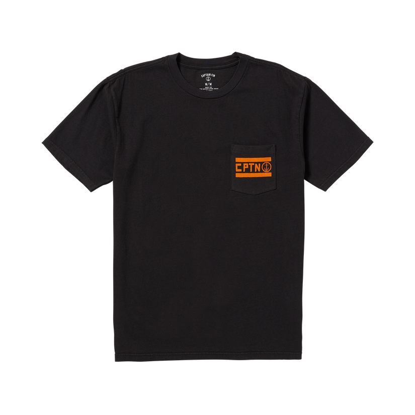 Nobody Surfs Short Sleeve Pocket Tee - Black - Captain Fin Co.