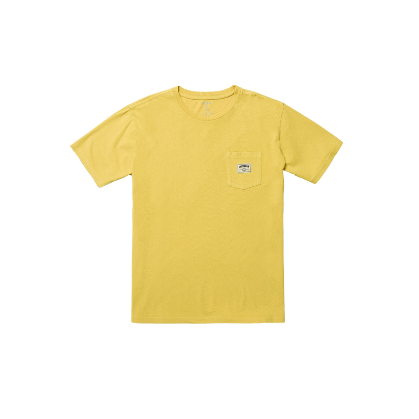 Captian Patch Pocket Tee - MINERAL YELLOW - Captain Fin Co.