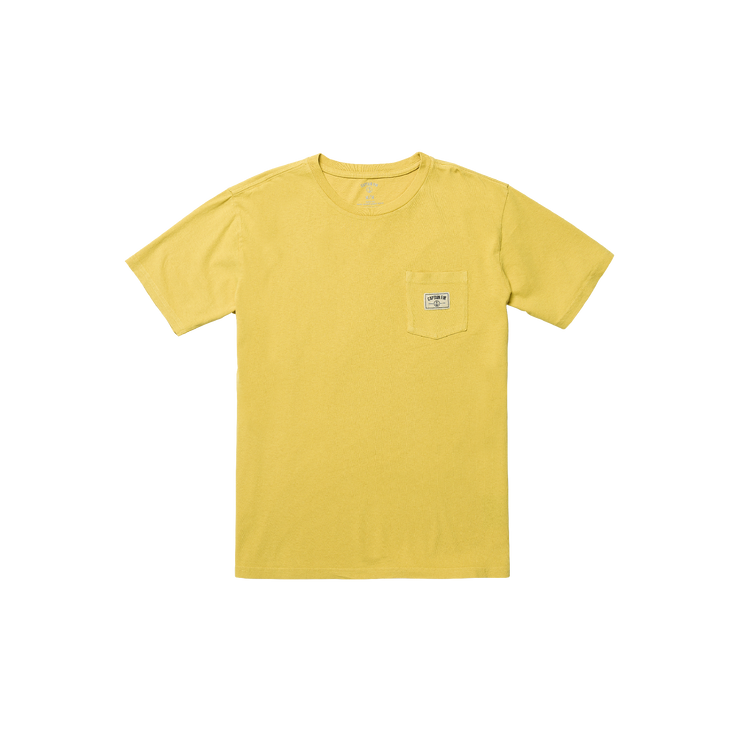 Captian Patch Pocket Tee - MINERAL YELLOW - Captain Fin Co.