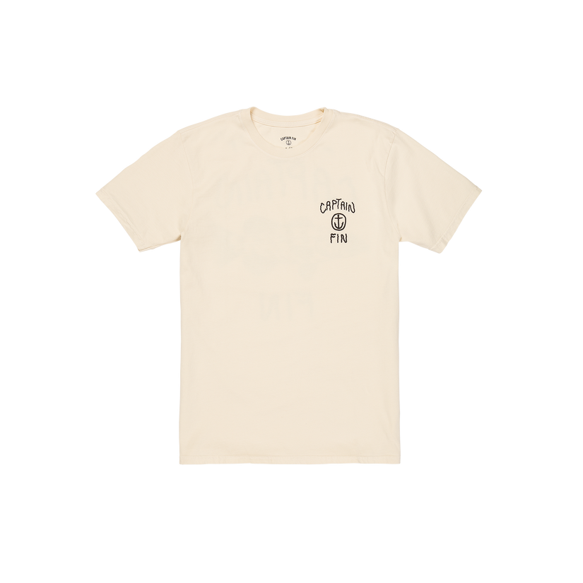 Water World Short Sleeve Tee - Cream - Captain Fin Co.